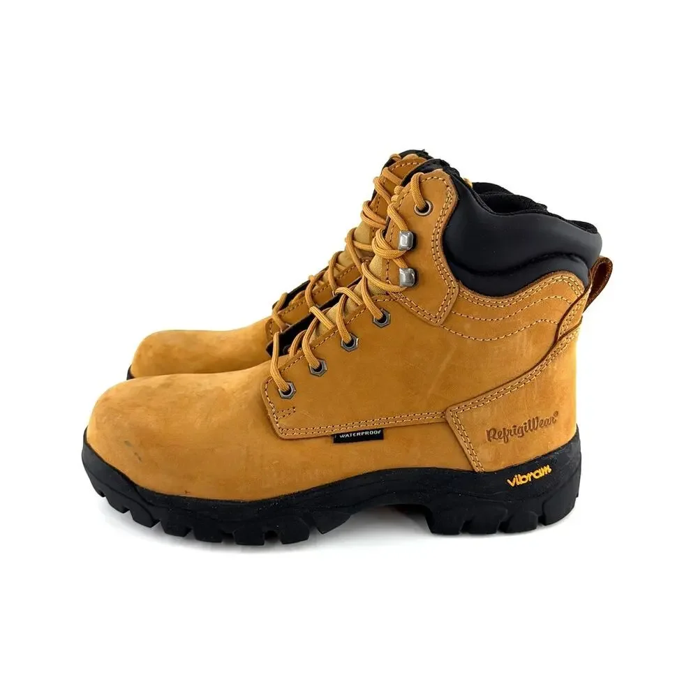 Refrigiwear Men's Tan Ice Logger Leather Boots Size 10